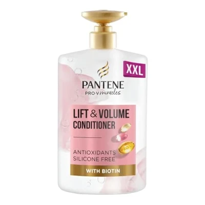 Image of Pantene Biotin &amp; Antioxidants Hair Thickening Conditioner, Lift &#039;n&#039; Volume, 1l, Silicone Free Volume Conditioner (Packaging may vary)