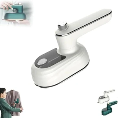Image of Portable Handheld Garment Mini Electric Iron,2 in 1 Steamer Iron Combo,Fast Heat Up Small Steam Iron,Travel Iron,Portable,Mini,Non Stick Soleplate
