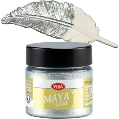 Image of Viva Decor 50 ml Maya Gold Paint, Silver