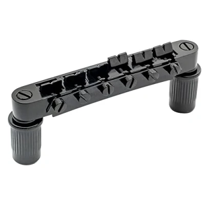 Image of Musiclily ABR 1 Style Tune o matic Guitar Bridge for Les Paul Electric Guitar,Black