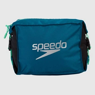 Image of Speedo Unisex Pool Side Bag Poolside Gym, Nordic Teal/Black/Green Glow, One Size