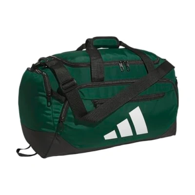 Image of Adidas Defender 5.0 Duffel Bag, Durable Travel Gym Sports Bag for Men and women, Team Dark Green, Medium (59L), Women
