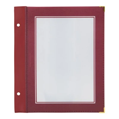 Image of Securit A4 Wood Range Menu Holder Insert Set of 5 inserts A5 Wine Red (CRT 10)