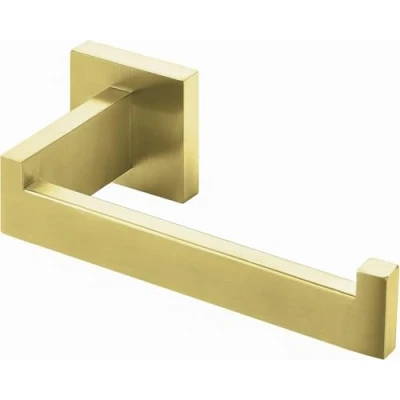 Image of HITSLAM Gold Toilet Roll Holder Wall Mounted Premium 304 Stainless Brushed Brass Paper for Bathroom Rustproof Square