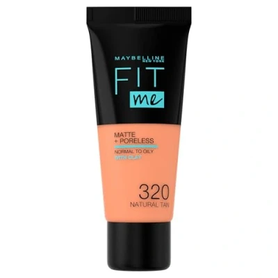 Image of Maybelline Fit Me Matte &amp; Poreless Foundation 320 Natural Tan 30ml