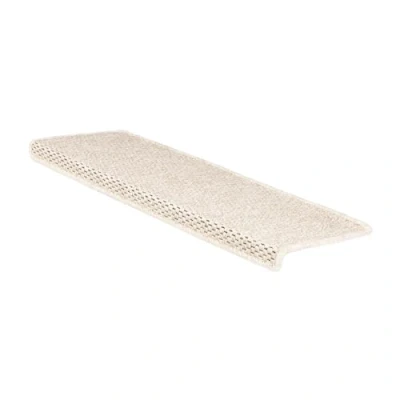 Image of casa pura Stair Mat in Sisal Look, Carpet, Flat Weave with Tiger Eye Structure, Robust Protection, 65 x 23.5 cm, Rectangular, Single Treads Mat, Cream, Pack of 15, Calcuta