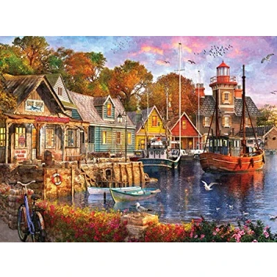 Image of White Mountain Puzzles Jigsaw Puzzle 1000 Pieces 24&quot;X30&quot; Harbor Evening