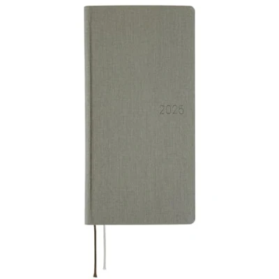 Image of Hobonichi Techo 2025 Weeks MEGA [English/Tall and Slim Size/January Start/Planner] Colors: Smoke Gray