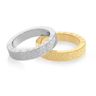Image of Calvin Klein SS GP SET SIZE 54 Ring, Women&#039;s, Size: 54, Silver coloured