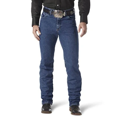 Image of Wrangler Men&#039;s Premium Performance Cowboy Cut Slim Fit Jean, Dark Stone, 34W / 34L