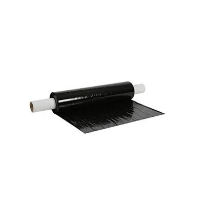 Image of Realpack 1 Black Pallet Stretch Wrap Cling Film 400mm x 250m