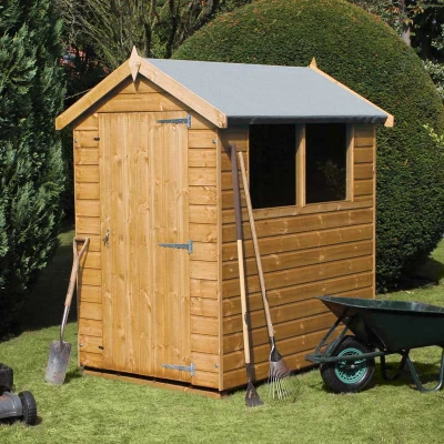 Image of 7&#039; x Traditional Standard Shiplap Apex Wooden Garden Shed (2.14m 2.14m)