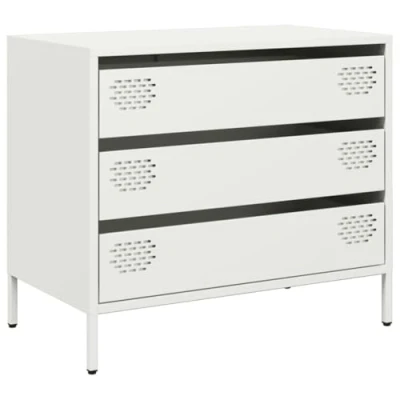 Image of vidaXL Sideboard White 68x39x58.5 cm Cold rolled Steel