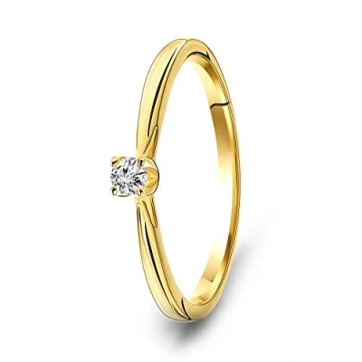 Image of MIORE Diamond Engagement Rings, 9ct Yellow Gold Ring with Natural Diamonds, Solid Ring, Wedding Delivered Jewellery box