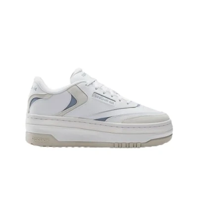 Image of Reebok Women&#039;s Club C Extra Sneaker, White/Vintage Blue/Moonstone, 6.5 UK