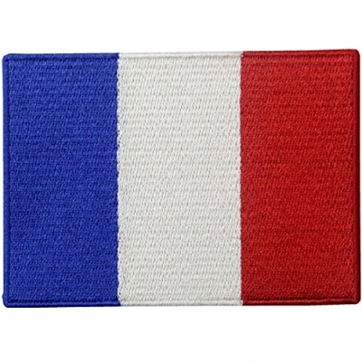 Image of France Flag Embroidered Emblem French Applique Iron On Sew Patch