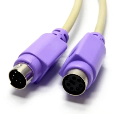 Image of kenable PS2 Keyboard Extension Cable 6 pin Plug to Female Socket 3m [3 metres]