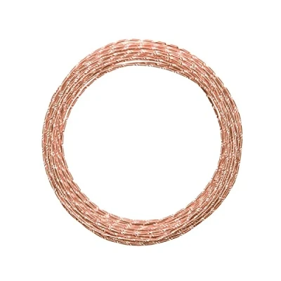 Image of Vaessen Creative Diamond Cut Design Aluminium Wire, Orange Copper, One Size