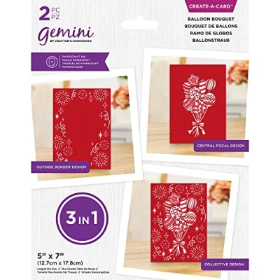 Image of Gemini 3 in 1 Create a Card Metal Cutting Die Balloon Bouquet