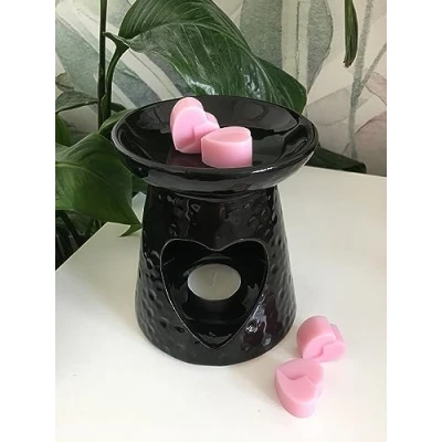 Image of lesser and pavey LP48271 Wax/Oil Warmer Black Heart 1 Piece 13x13x17 cm Accessory, Multicolor