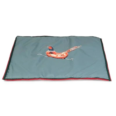 Image of House of Paws Water Resistant Green Pheasant Boot Mat for Indoor or Outdoor Muddy Resistant, Easy to Clean Small/Medium