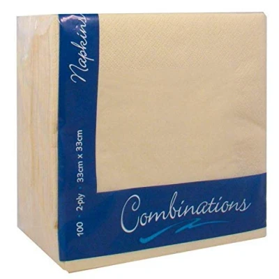 Image of Combinations Cream Napkins 2ply 100 Pieces For Parties/Events/Dinners/Home