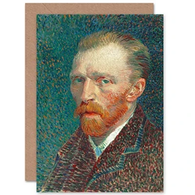 Image of Artery8 Vincent Van Gogh Self Portrait 1 Fine Art Greeting Card Plus Envelope Blank Inside