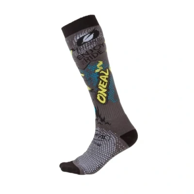 Image of O&#039;Neal 0356 743 Unisex Adult Pro MX Socks (VILLAIN) (Gray, One Size)