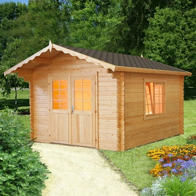 Image of Palmako Sally 3.2m x 3.8m Log Cabin Summerhouse (44mm)