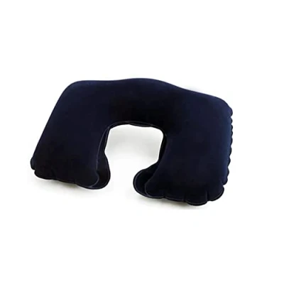 Image of Hyfive® Inflatable Travel Pillow Neck Cushion Comfortable In Blue Lightweight And Portable