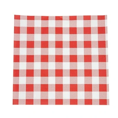 Image of CL657 Red Gingham Greaseproof Paper, 250 mmx mm (Pack of 200)