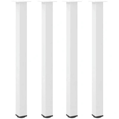 Image of vidaXL Bar Table Legs 4 pcs White 110 112 cm Steel