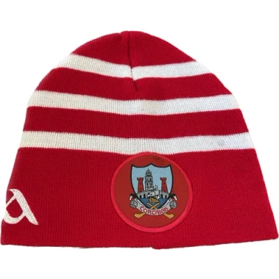 Image of CORK Official All Ireland GAA County red retro style Beanie hat Very Rare…
