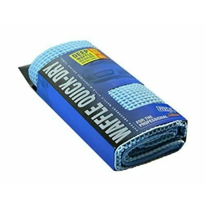 Image of Blue Deep Waffle Car Drying Cloth / Towel 60x80cm
