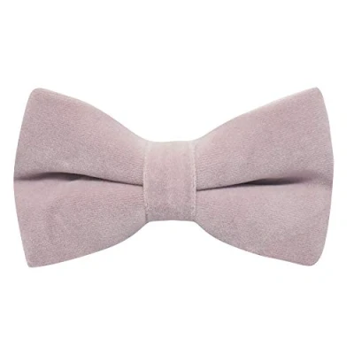Image of King &amp; Priory Luxury Lavender Pink Velvet Bow Tie, Purple