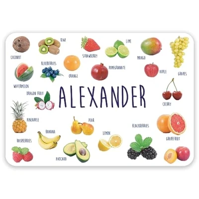 Image of Paper Themes Personalised Placemat for Kids (Fruit)