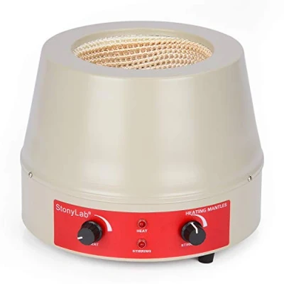 Image of stonylab Heating Mantle, Adjustable and Stirring Electromantles Electrothermal Lab Mantle with Magnetic Stirrer 0 1600 RPM Temperature Control 220V/450℃ 350W 1000 ml