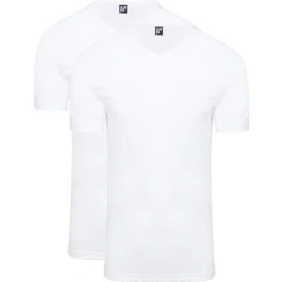 Image of Alan Red West Virginia V Neck 2 Pack White size L