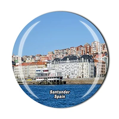 Image of Santander Spain Fridge Magnet Crystal Tourist Souvenir Gift Collection Refrigerator Magnetic Sticker