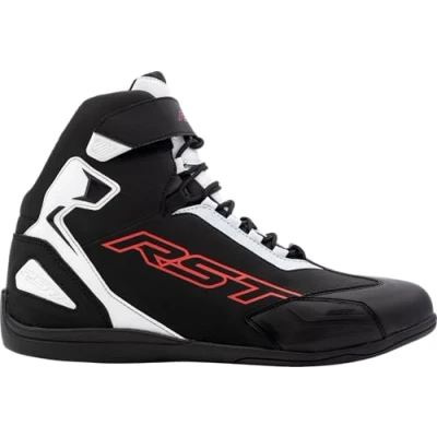Image of RST Sabre Moto CE Mens Lowe Profile Urban Motorcycle boots Shoes (Black, White, Red, uk_footwear_size_system, adult, men, numeric, medium, numeric_10_point_5)