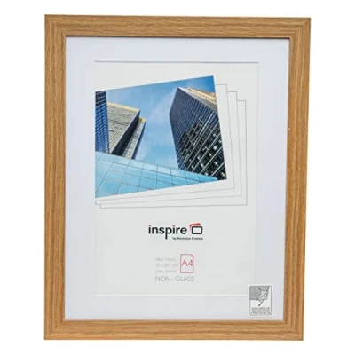 Image of Hampton Frames Poster Frame, Natural Oak Effect, A4 (21x29.7cm)