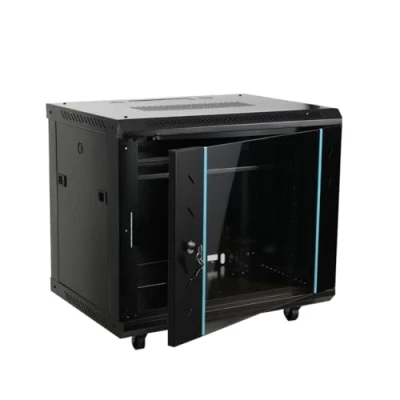 Image of SUDEG 9U Server Rack Data Cabinet,Network Equipment &amp; Cabinet,Wall Mounted Black Storage for Home/Office/Server Room,600x450x500mm