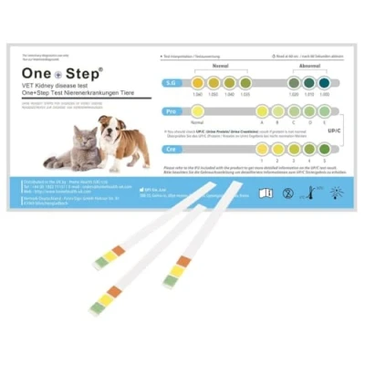 Image of One Step: Pet Vet Kidney Disease Urine Test Strips Cats Dogs 10