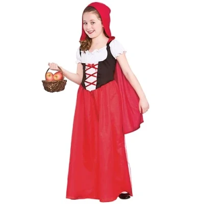Image of Wicked Costumes Girls Red Riding Hood Fancy Dress Costume Small (3 4 Years)