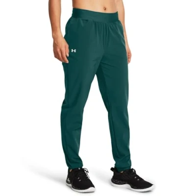 Image of Under Armour Women&#039;s Armoursport Woven Pants, (449) Hydro Teal / White, Large