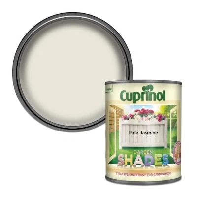 Image of Cuprinol Garden Shades Exterior Woodcare, Pale Jasmine, 1 Litre (Pack of 1)