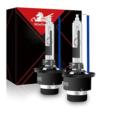 Image of WinPower D2R Xenon Bulbs 35W 8000k Ice Blue 12V Car HID Headlight Replacement Kit, 2 Lamps