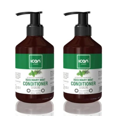 Image of Ican London Rosemary Mint Strengthening Hair Conditioner, 500ml, Pack of 2