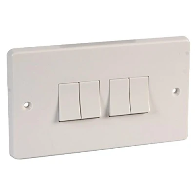 Image of 4 Gang 2 Way Switch White SWITCHES/Socket OUTLETS RANGES Electrical, 1 X Qty 4174