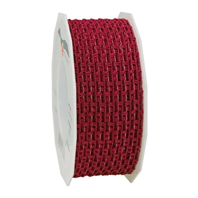 Image of Präsent Victoria Wired Ribbon Bordeaux 15 m Roll 40 mm width